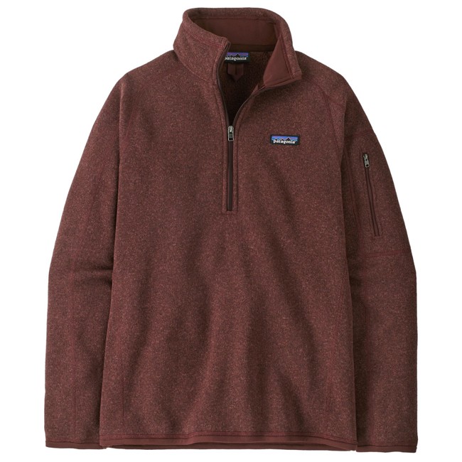 polar patagonia better sweater 1/4 zip dark ruby