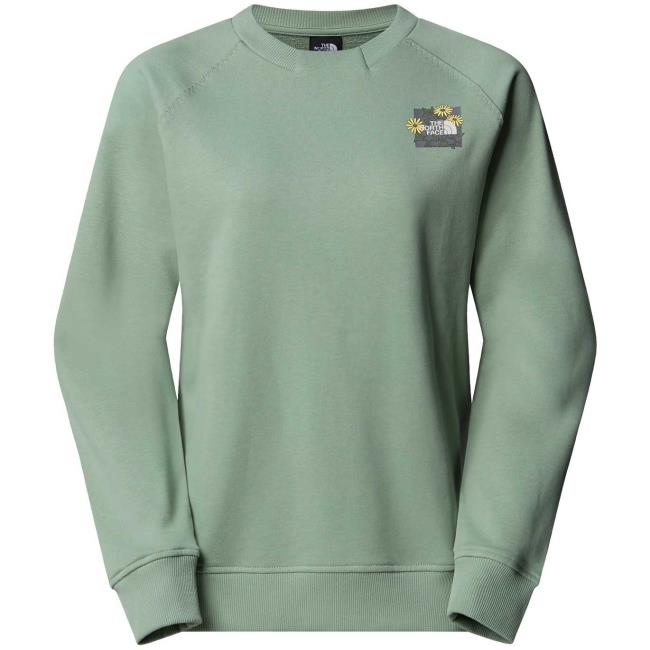 the north face w connect relaxed crew sweat-graphi slat