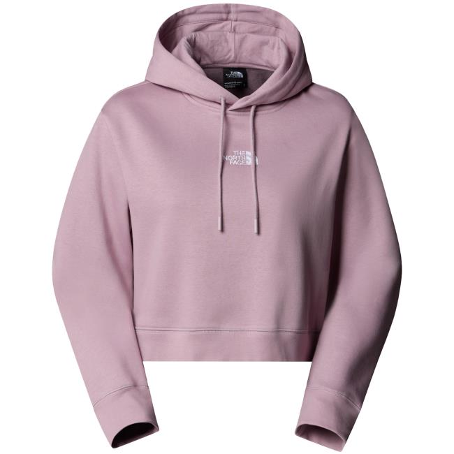 the north face w essential crop ho ashen purple