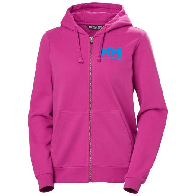 camisola com capuz helly hansen hh logo full zip hoodie 2.0 magenta 2