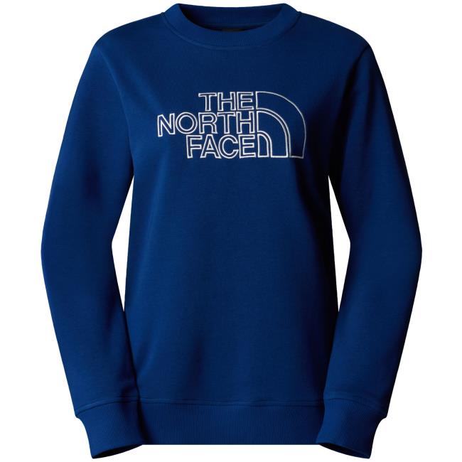 the north face w drew peak light crew estate blue/white