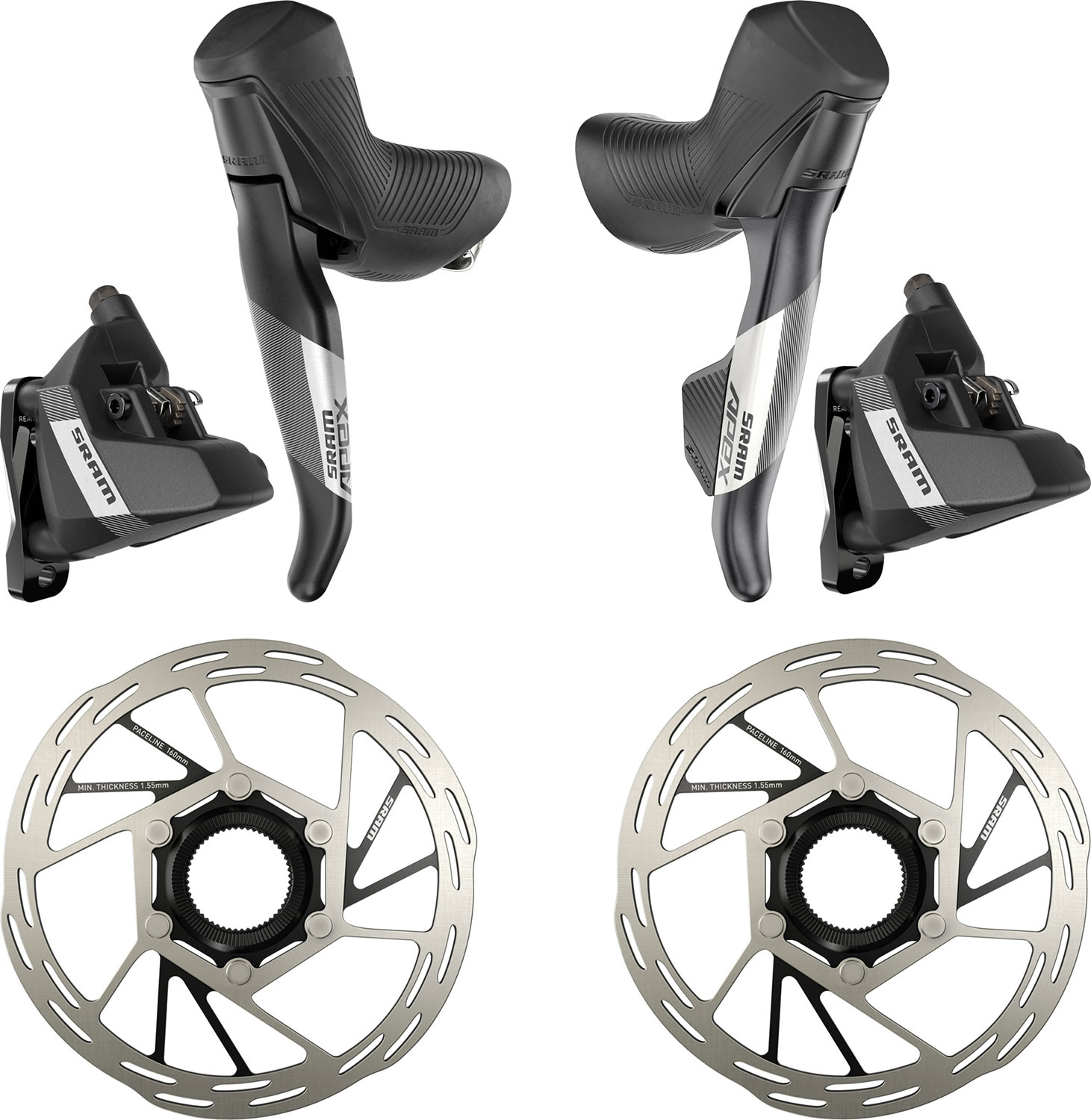 SRAM Apex AXS D1 Shift/Brake System Set + Paceline Rounded 160/160mm