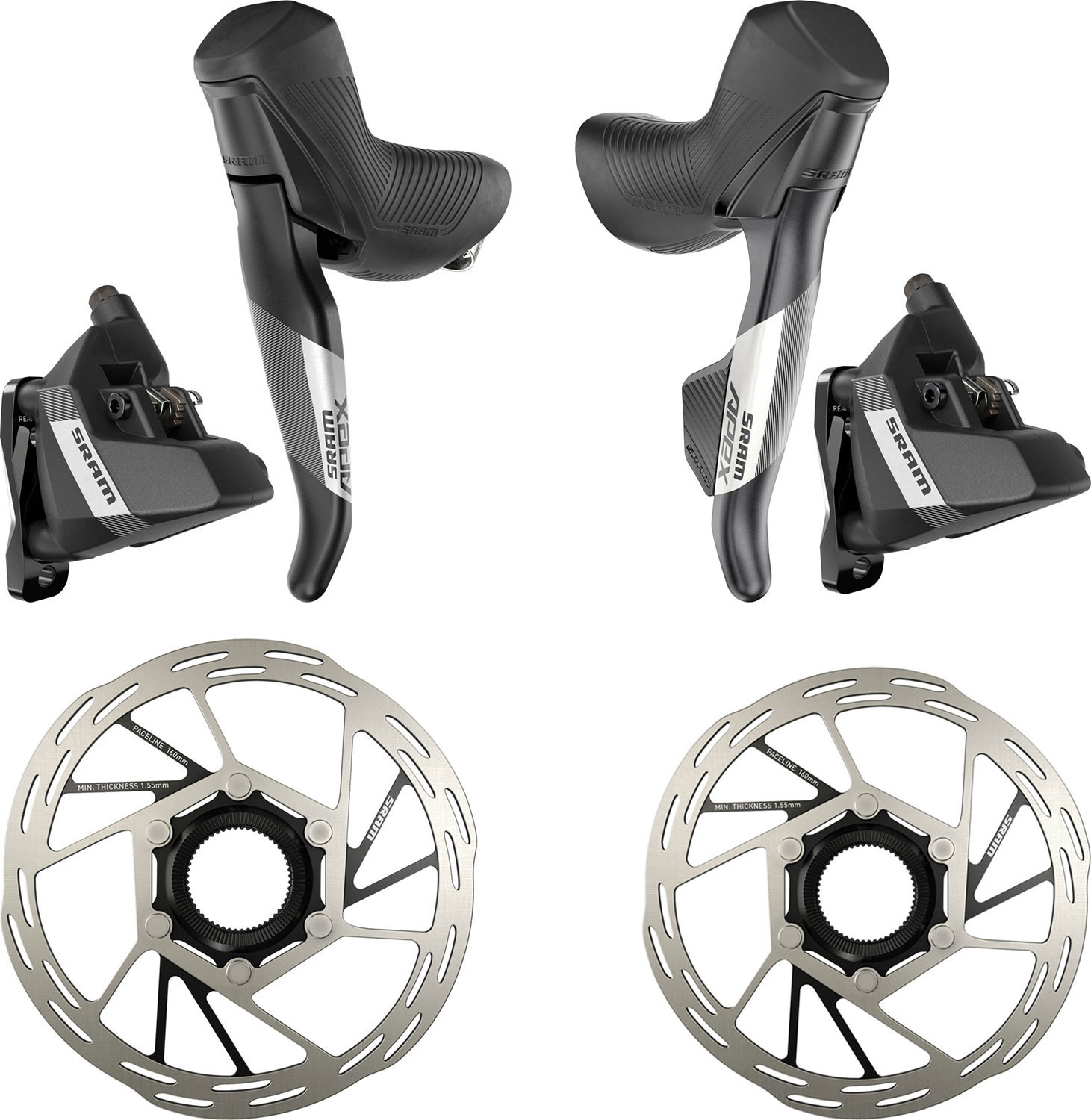 SRAM Apex AXS D1 Shift/Brake System Set + Paceline Rounded 160/140mm
