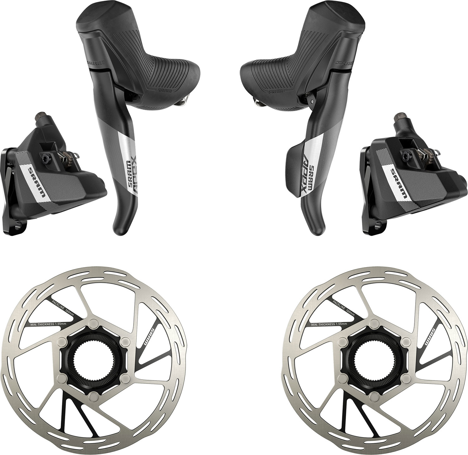 SRAM Apex D1 Shift/Brake System Set + Paceline Rounded 160/160mm
