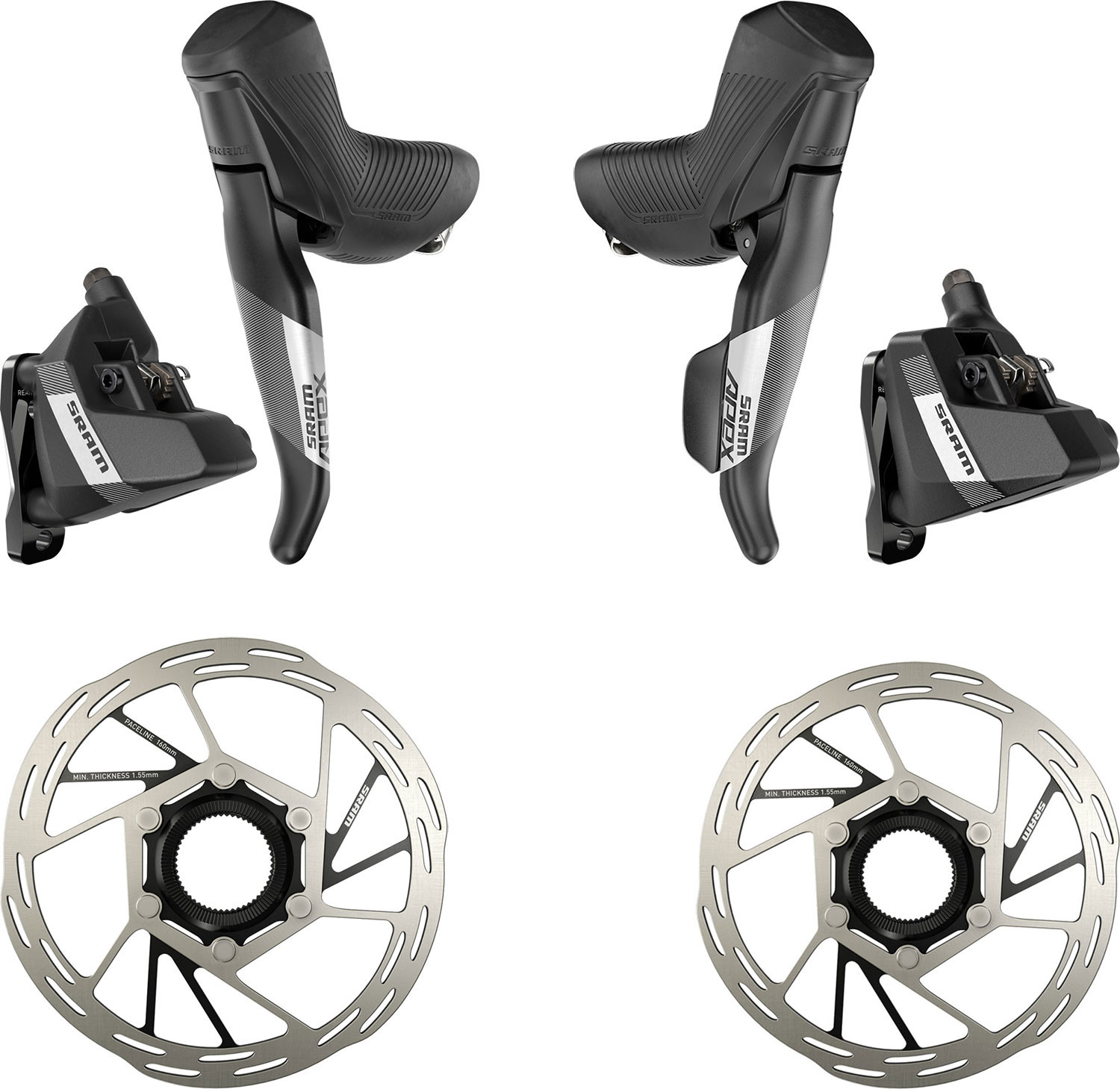 SRAM Apex D1 Shift/Brake System Set + Paceline Rounded 160/140mm