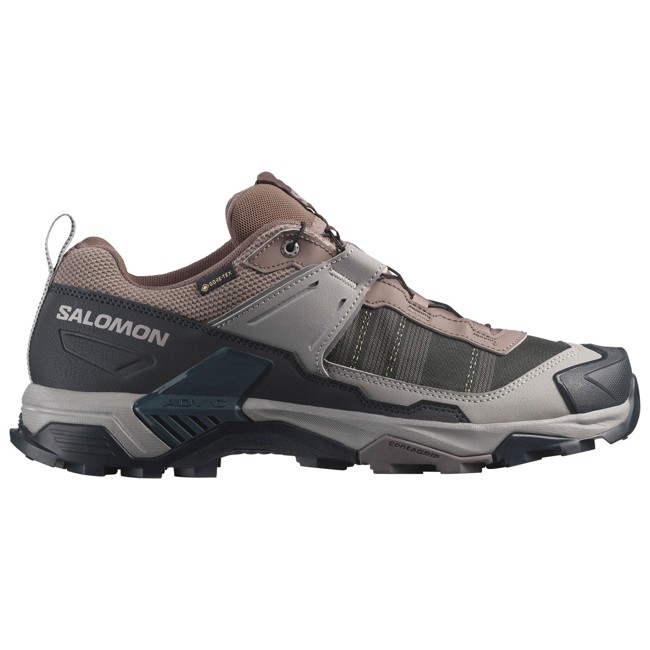 sapatos de caminhada salomon ultra 5 gtx iron/dark navy/gull