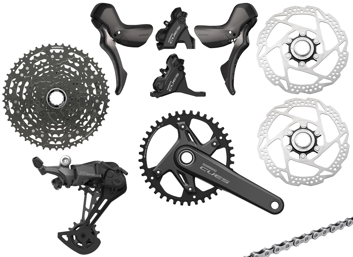 Shimano CUES U6040 1x11-speed Gravel Group Disc 160/160mm