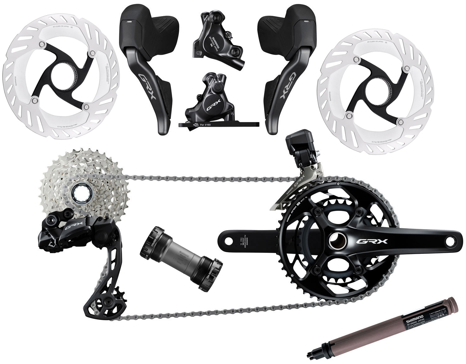 Shimano GRX Di2 RX825 2x12-speed Group Disc 160/160mm