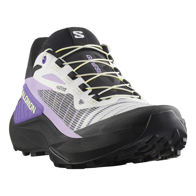 sapatos de caminhada salomon genesis w black/white/liberty