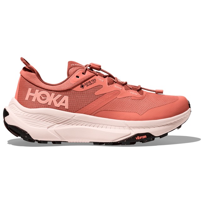 sapatos de caminhada hoka transport gtx ws blush/rose crea