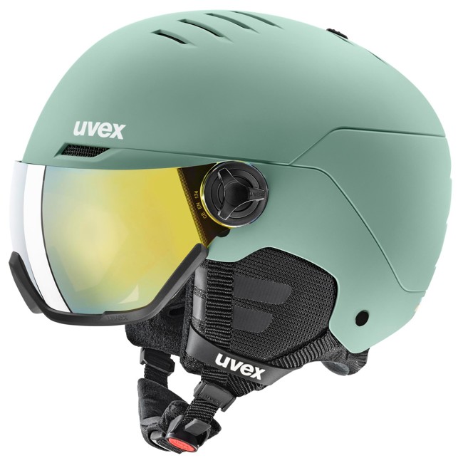 capacete uvex wanted visor oxid green matt