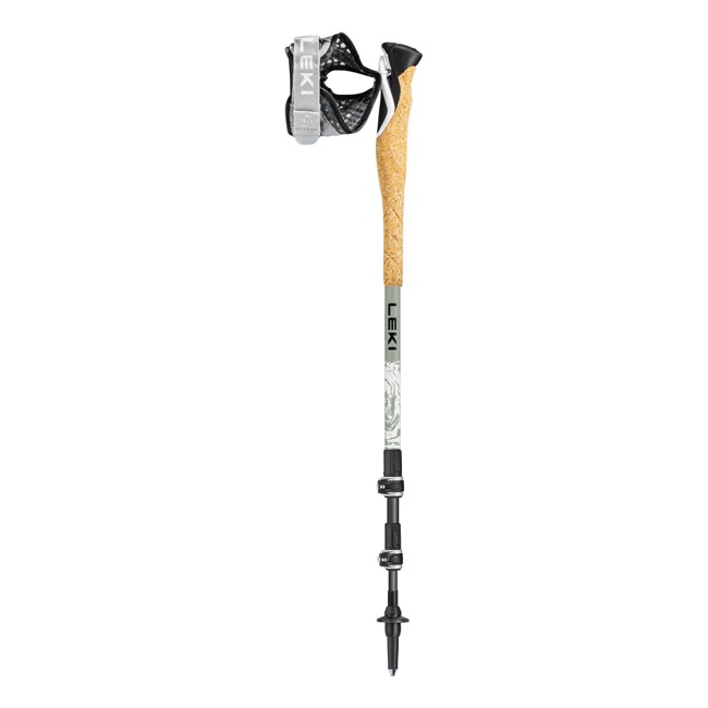 bastões leki cross trail carbon white-envy-black