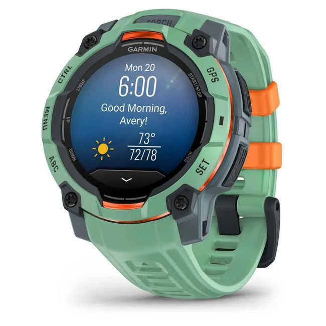 relógio garmin instinct 3 45mm amoled neo tropic