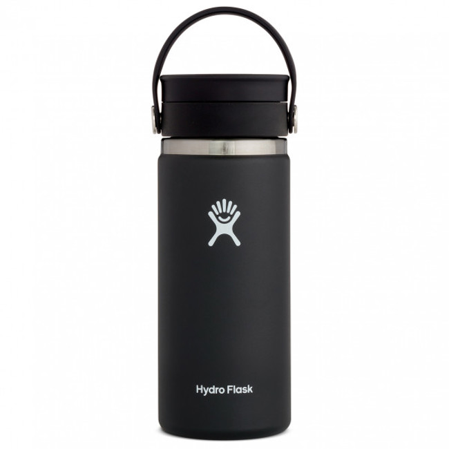garrafa hydro flask 20oz wide mouth w/ flex sip lid black