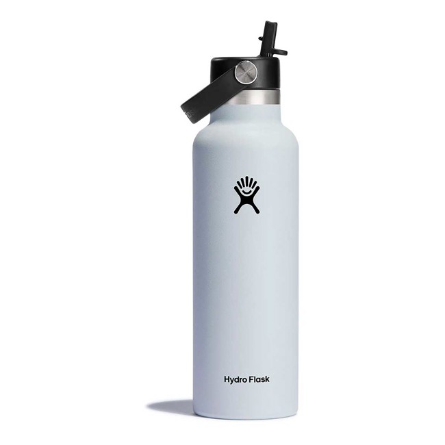 garrafa hydro flask standard flex straw cap white