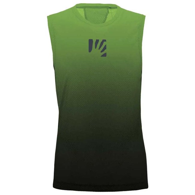 camiseta karpos verve mesh sleeveless black/jasmine gree