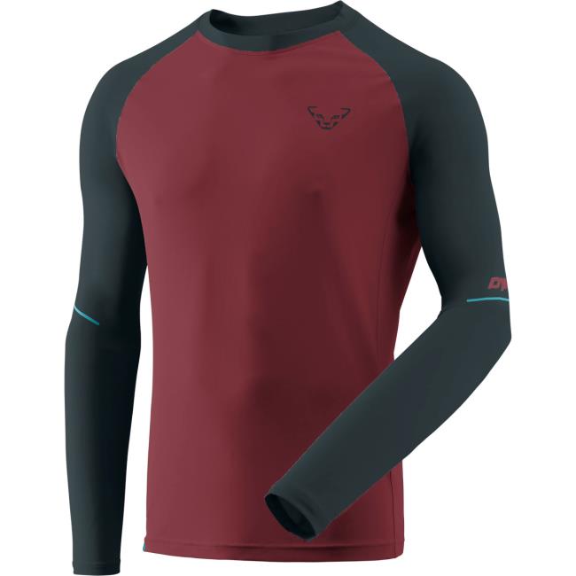 dynafit alpine pro m l/s tee burgundy/3010