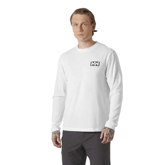 camiseta helly hansen skog graphic ls tee white