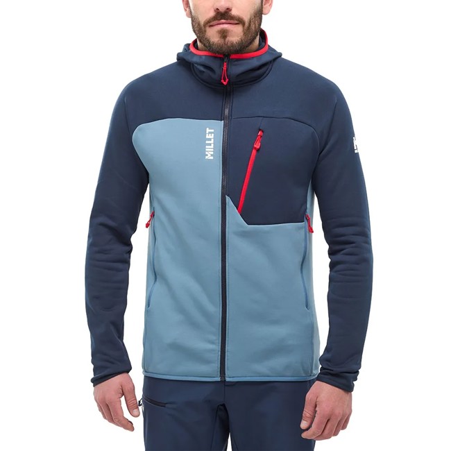 polar millet seneca fleece hoodie m coronet blue/saph