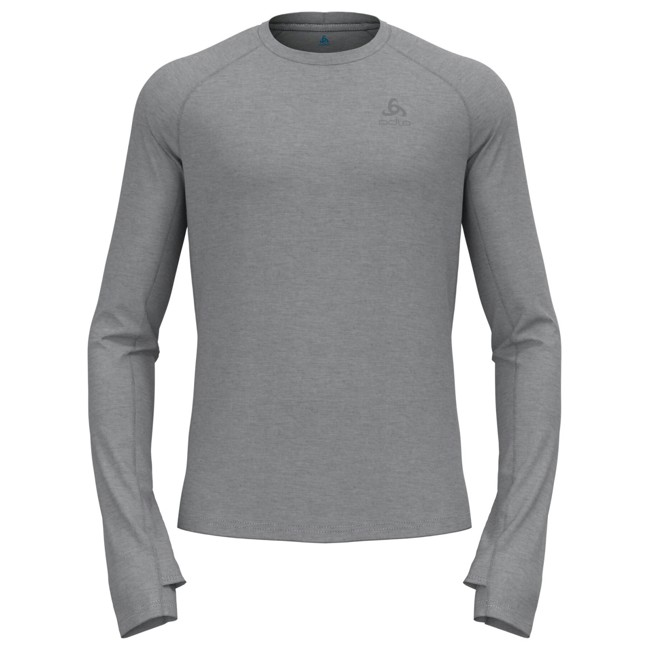 camiseta odlo crew ls x-alp pw 115 grey melange