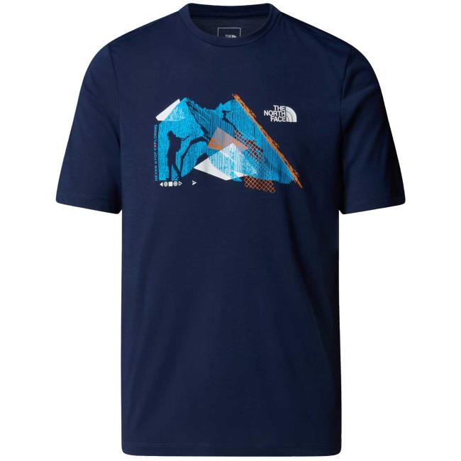 the north face m backpacking ss tee-graphic summit navy