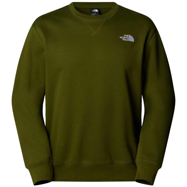 the north face m essential relaxed crew woodland green