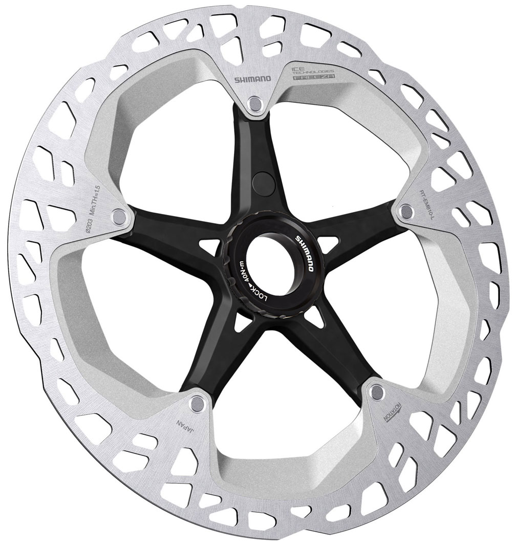 Rotor de disco de bloqueio central Shimano STEPS RT-EM810 para bicicleta elétrica