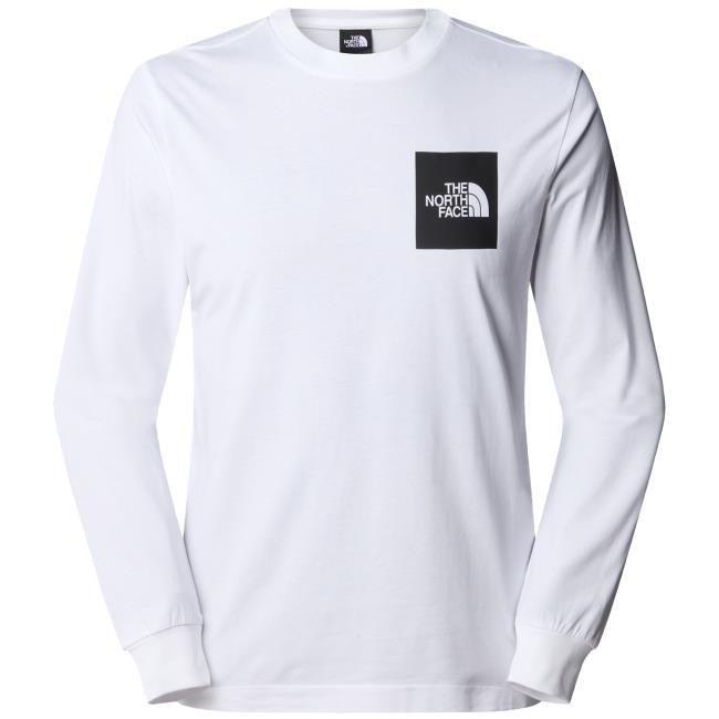 the north face m ls fine tee tnf white