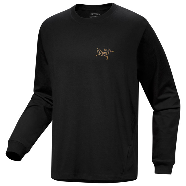 camisola com capuz arc'teryx kragg cotton ls m 24k black