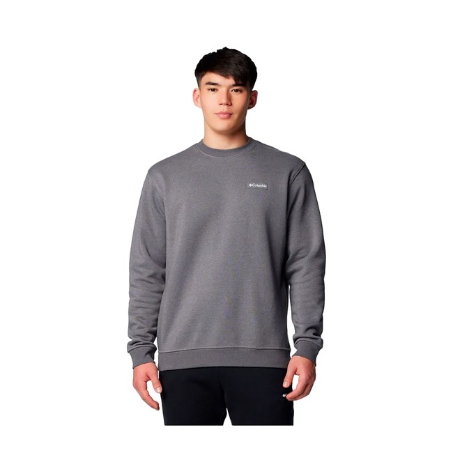 camisola com capuz columbia meridian creek crew city grey heather