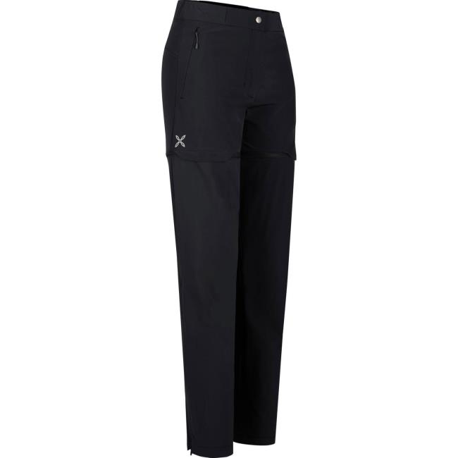calças montura rise zip off pants woman black