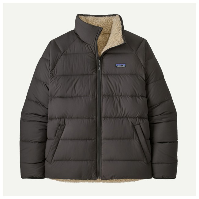 casaco patagonia reversible silent down jkt black