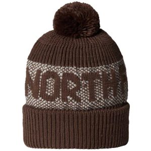 the north face retro cabin beanie smokey brown/white du