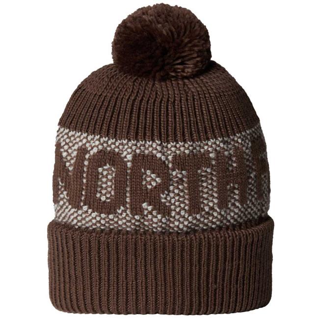 the north face retro cabin beanie smokey brown/white du