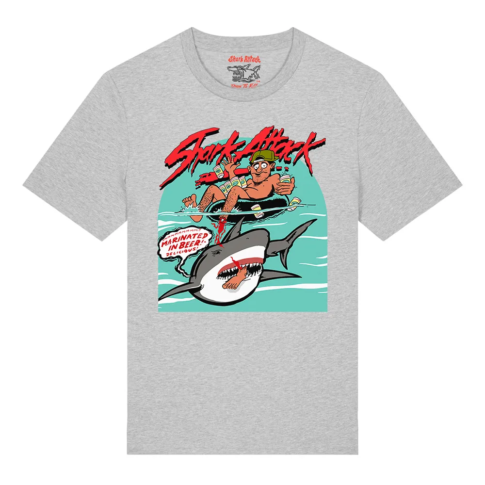 Shark attack Camiseta de manga curta Beer