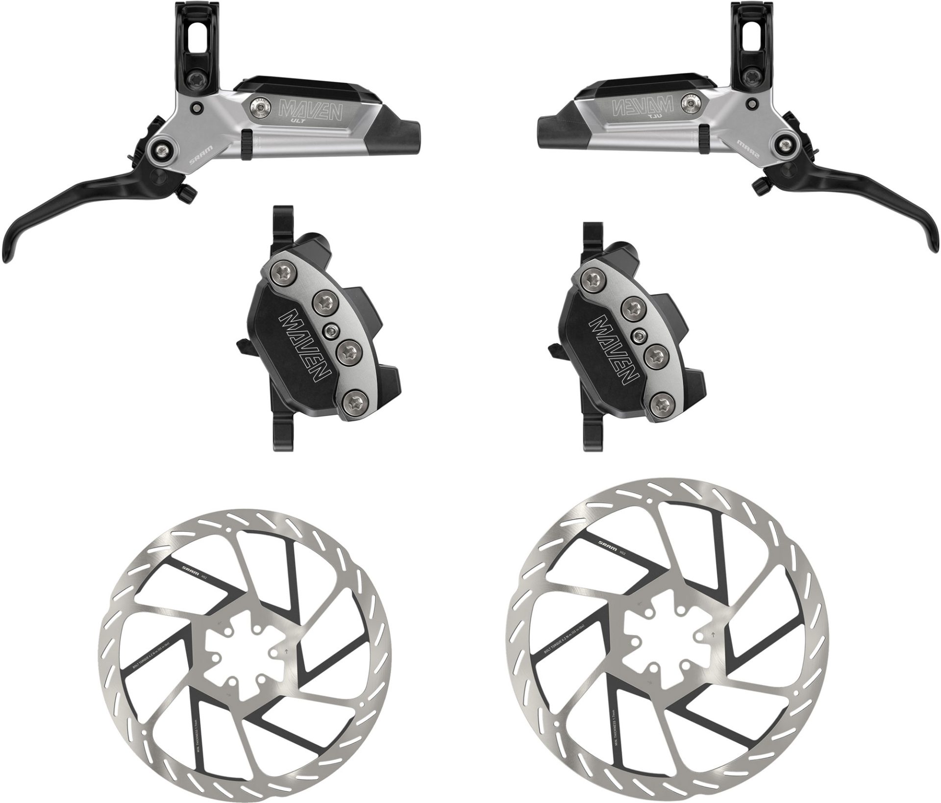 SRAM Maven Ultimate Stealth Disc Brake Set + HS2 200/220mm