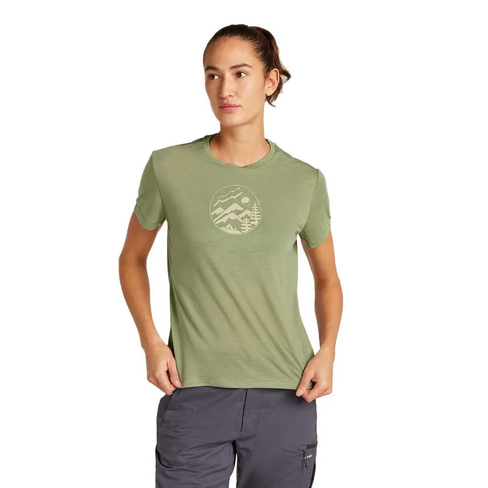Icebreaker Camiseta de manga curta Merino Core Camping Circle