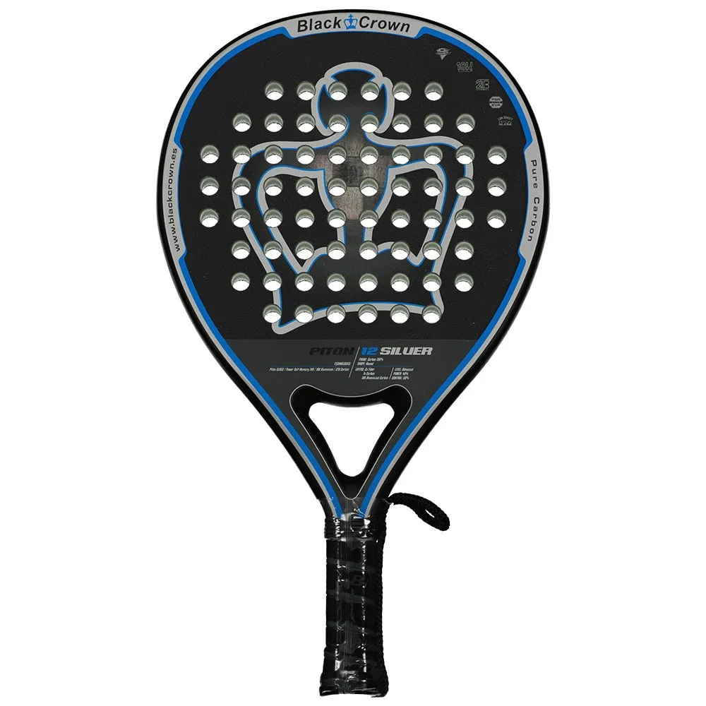 Black crown Raquete de padel Piton 12 Silver