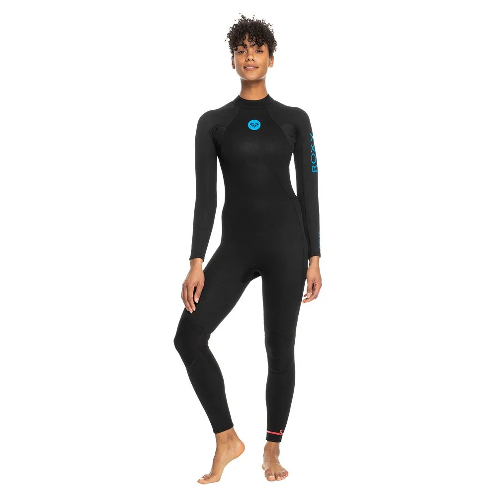 Roxy Fato de neoprene de manga comprida com fecho de correr nas costas para mulher 4/3 mm Sr School