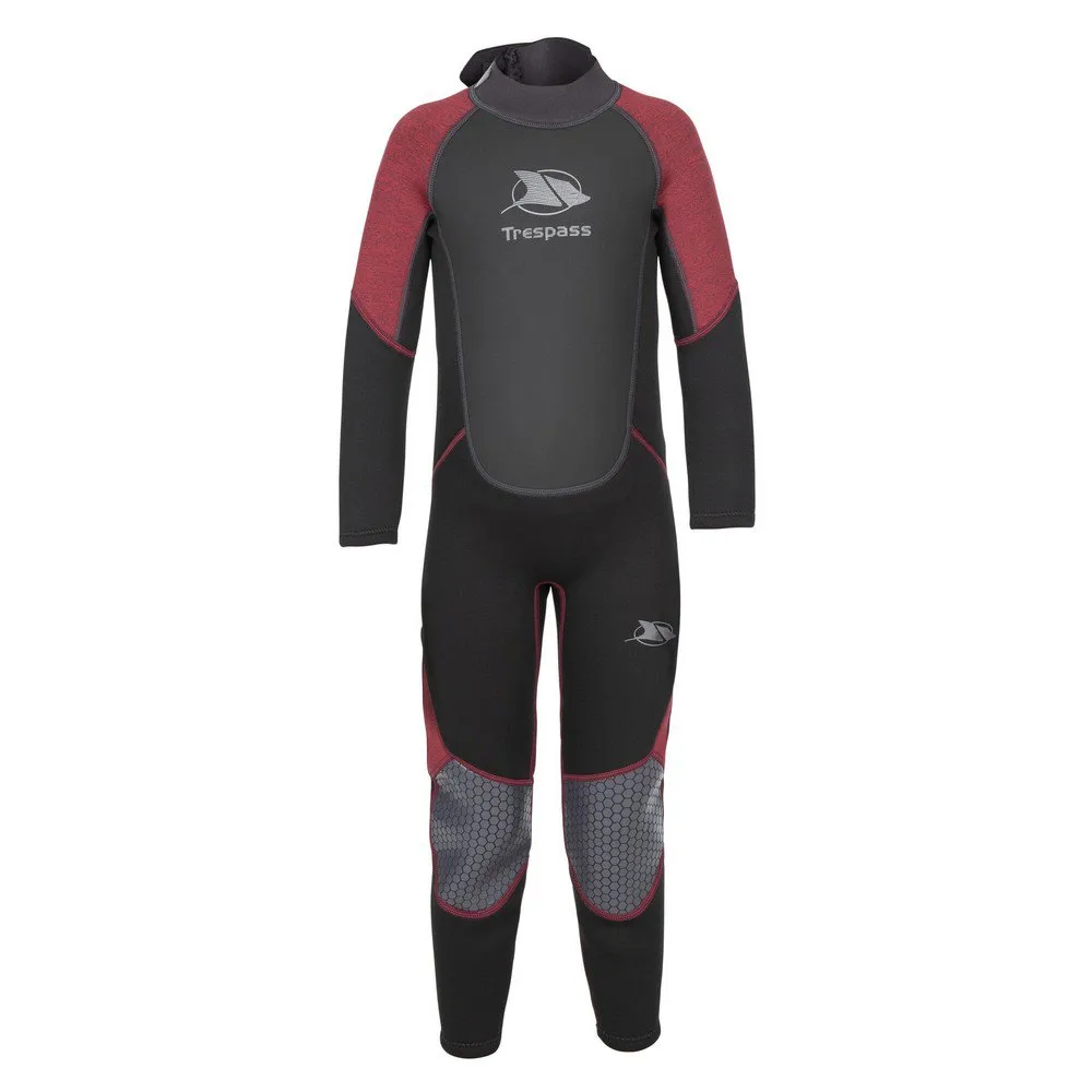 Trespass Fato de neoprene de manga comprida com fecho de correr nas costas para jovens Amigo
