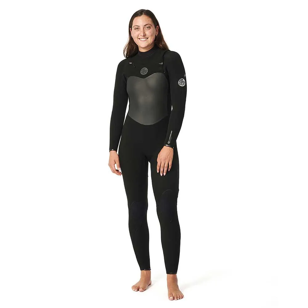 Rip curl Fato de neoprene de manga comprida com fecho no peito para mulher Flashbomb 4/3GB Stmr