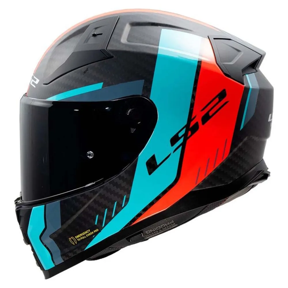 LS2 Capacete integral FF811 Vector II Carbon Grid