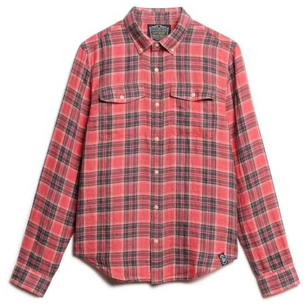 Superdry Camisa de manga comprida Merchant Linen Check