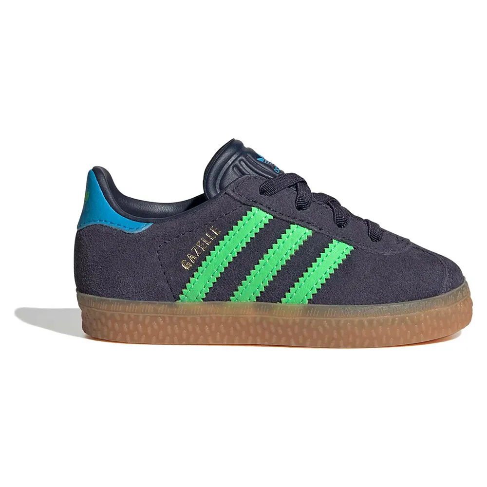 adidas Originals Tênis para bebê Gazelle Comfort Closure Elastic Laces