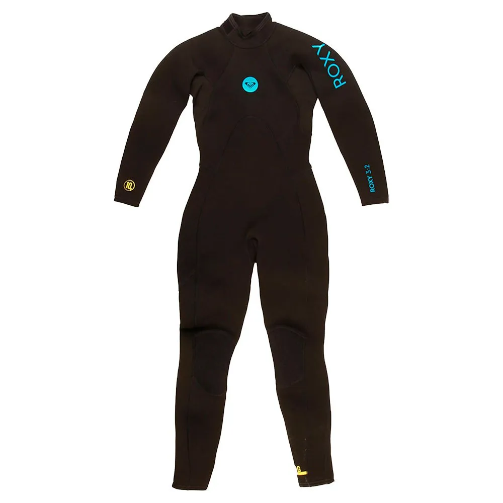 Roxy Fato de neoprene de manga comprida com fecho de correr nas costas para jovens 3/2 mm