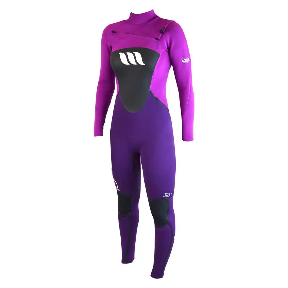 West Fato de neoprene de manga comprida com fecho no peito Lotus 3/2 mm Girl
