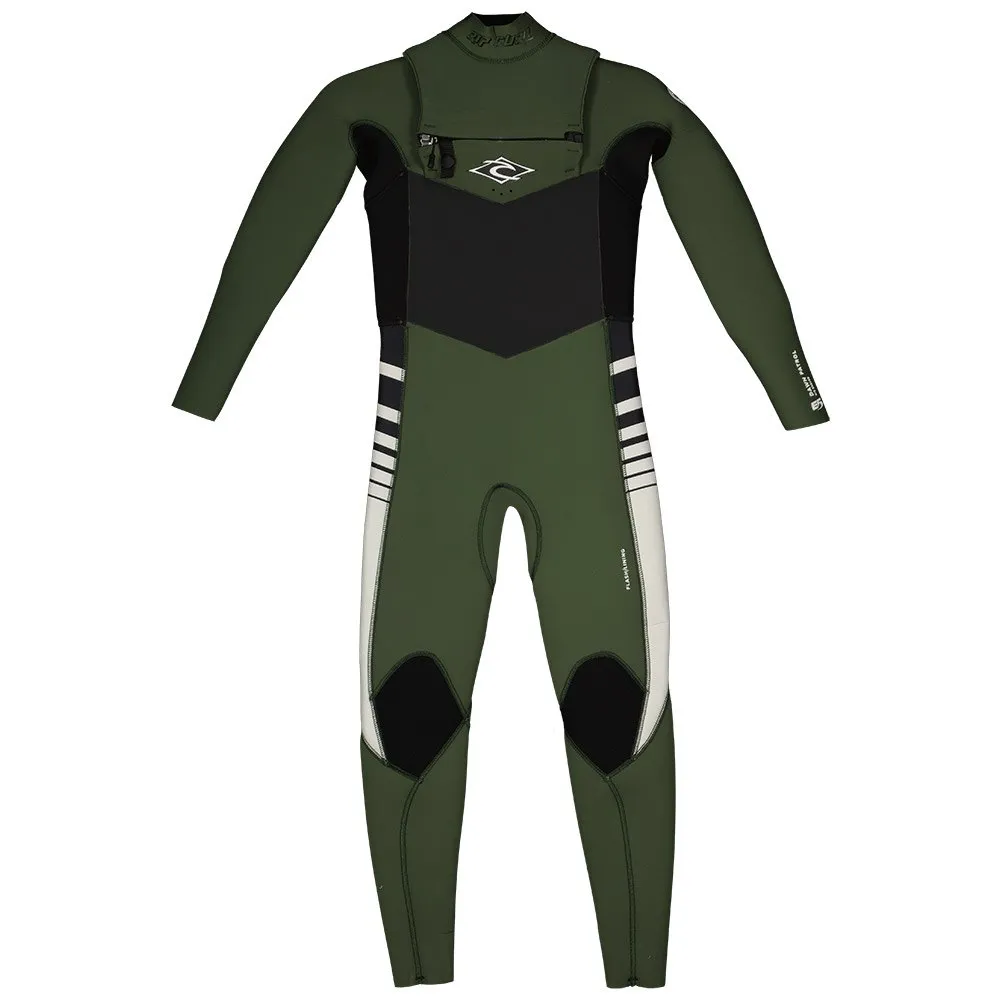 Rip curl Fato de neoprene de manga comprida com fecho no peito para jovens Dawn Patrol Stm 4/3 mm GB