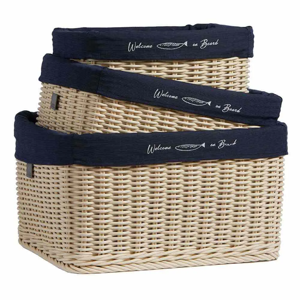 Marine business Cesto suspenso retangular do Havai 3 unidades