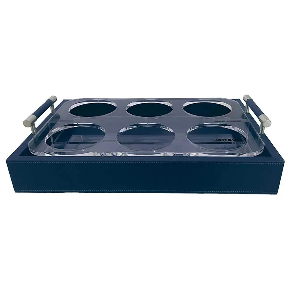 Marine business Tabuleiro para copos com padrão de ondas