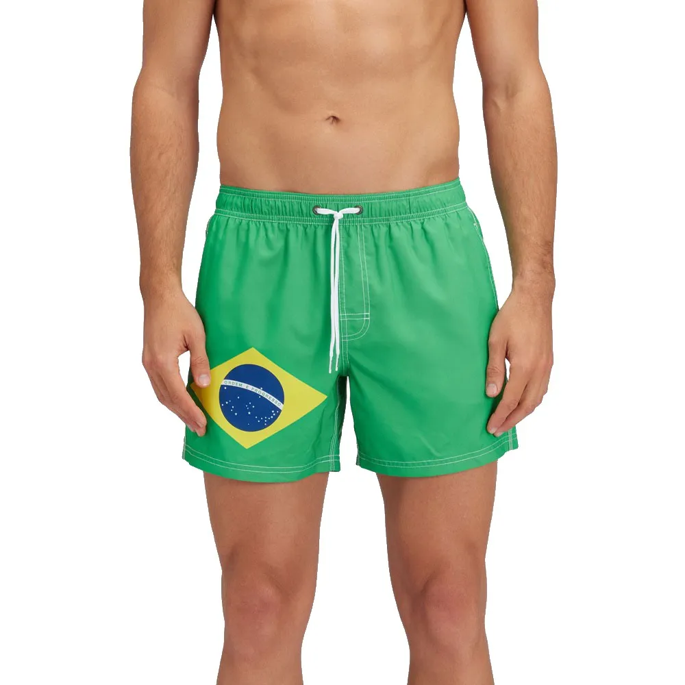 Sundek Calção de banho Elasticated waistband recycled polyester repreve brazil flag
